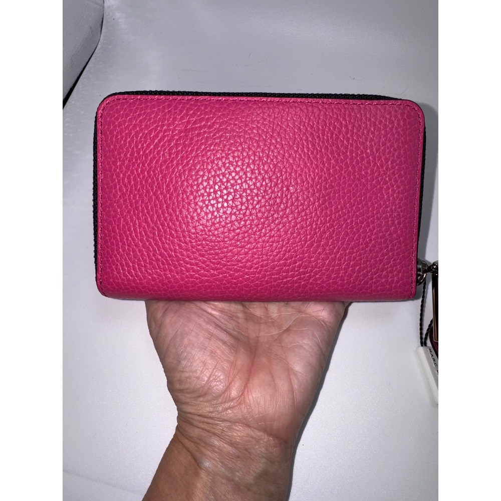 Marc Jacobs Recruit Zip Around Wallet Begonia Pink Leather M0008455 NWT - Picture 7 of 10